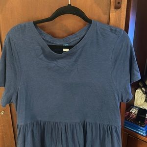 Old navy Slub knit short sleeve tiered swing dress in Mariana Trench